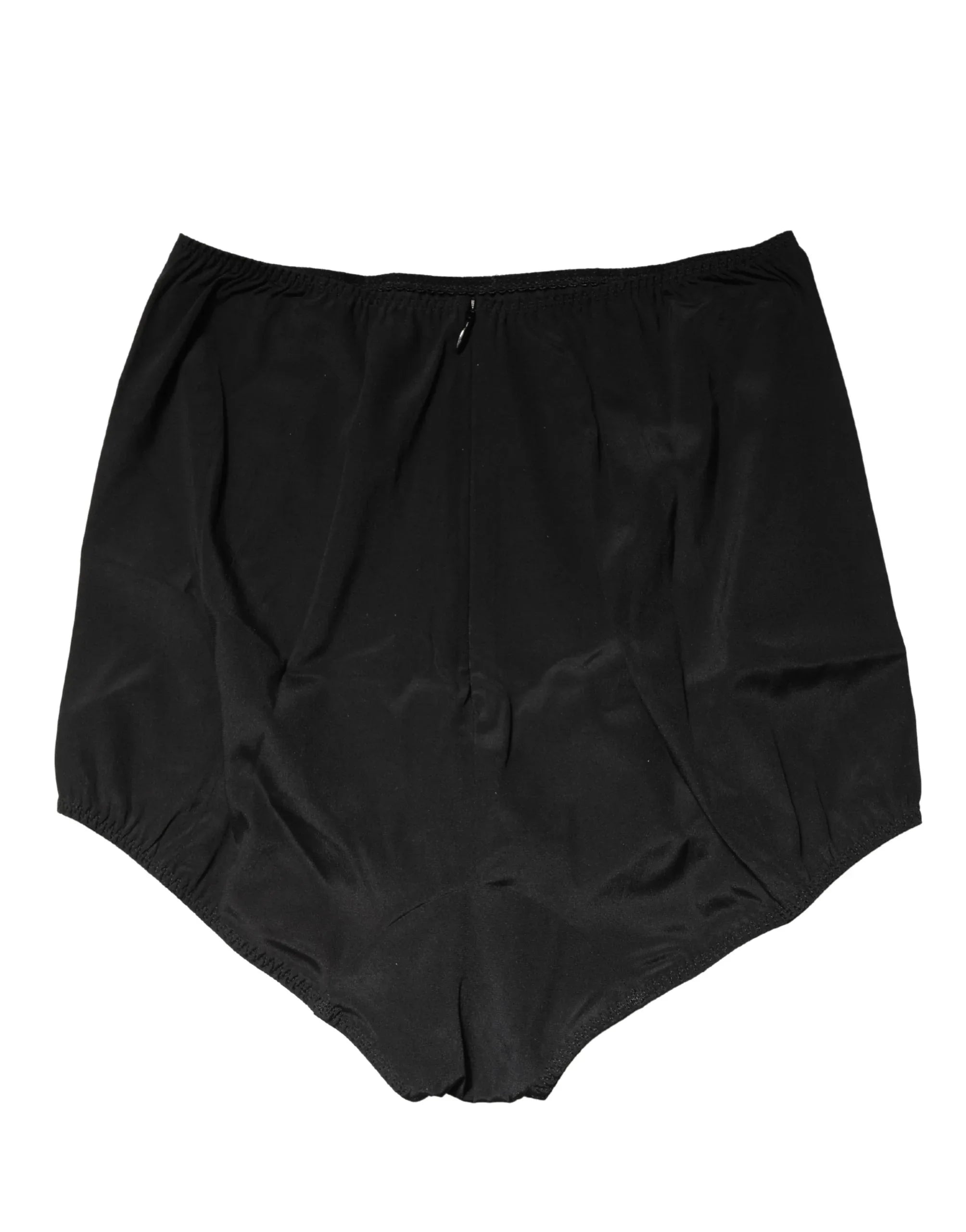 Dolce & Gabbana Black Silk Blend High Waist Girdle Panty Underwear