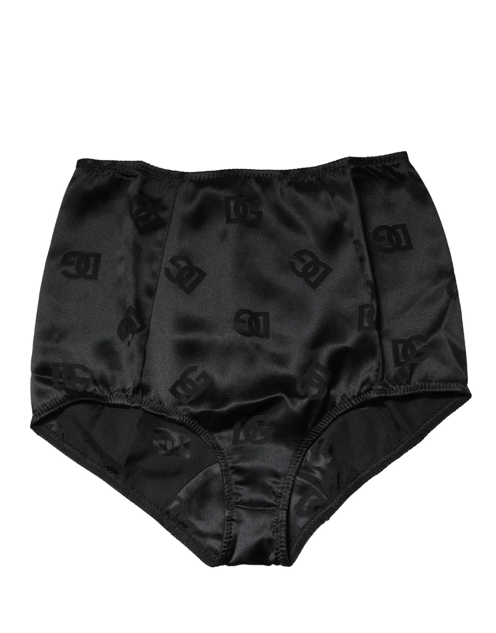 Dolce & Gabbana Black Silk Blend High Waist Girdle Panty Underwear
