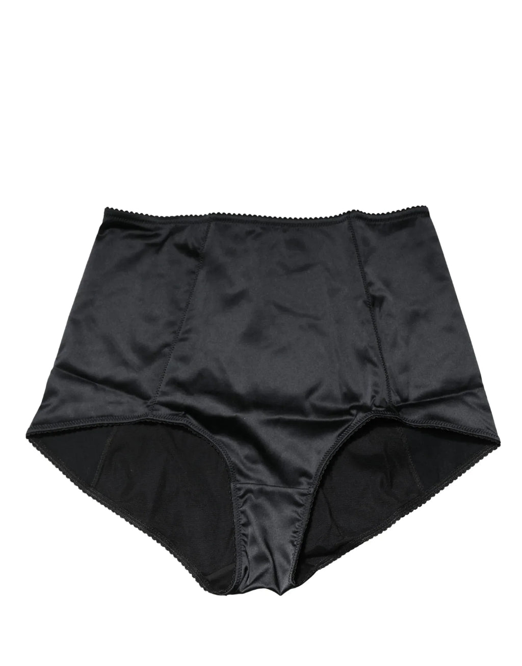 Dolce & Gabbana Black Silk Blend High Waist Girdle Panty Underwear