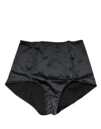 Dolce & Gabbana Black Silk Blend High Waist Girdle Panty Underwear