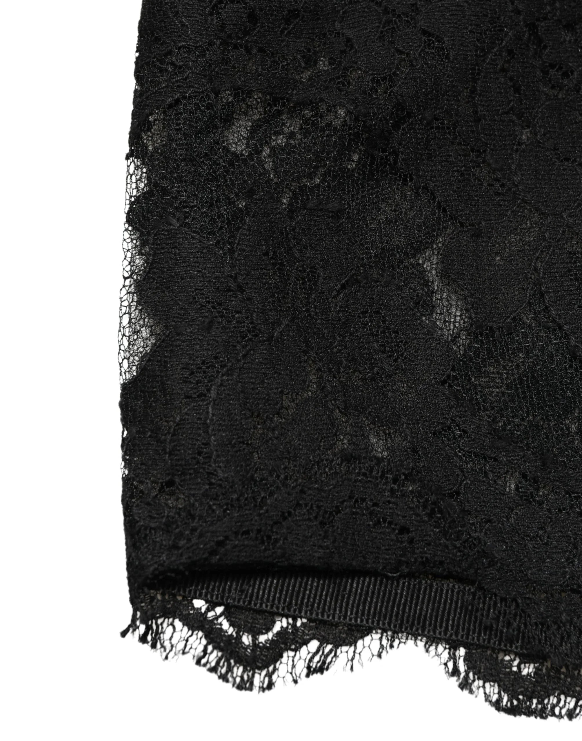 Dolce & Gabbana Black Lace Bandeau Bra Tube Top Underwear