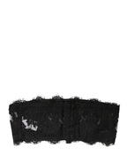 Dolce & Gabbana Black Lace Bandeau Bra Tube Top Underwear