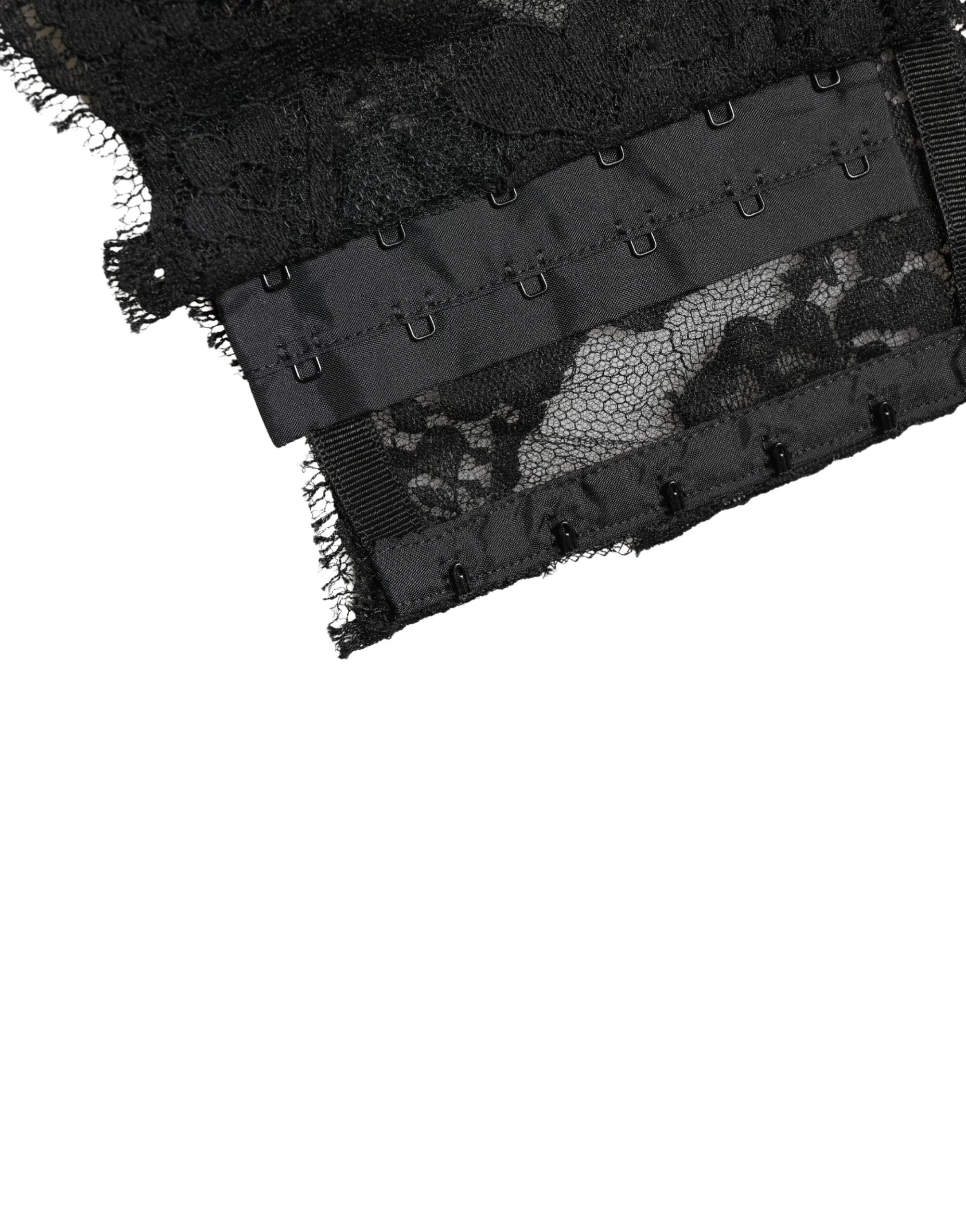 Dolce & Gabbana Black Lace Bandeau Bra Tube Top Underwear