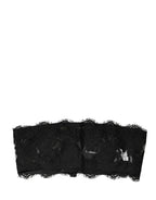 Dolce & Gabbana Black Lace Bandeau Bra Tube Top Underwear