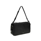 PINKO Black Calf Leather Bos Taurus Shoulder Bag