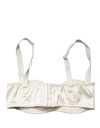 Dolce & Gabbana Off White Semi-Pad Underwire Balconette Bra Underwear