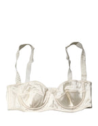 Dolce & Gabbana Off White Semi-Pad Underwire Balconette Bra Underwear