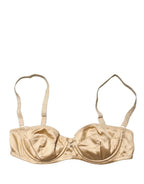 Dolce & Gabbana Beige Semi-Pad Underwire Balconette Bra Underwear