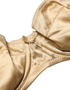 Dolce & Gabbana Beige Semi-Pad Underwire Balconette Bra Underwear
