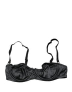 Dolce & Gabbana Black Semi-Pad Underwire Balconette Bra Underwear