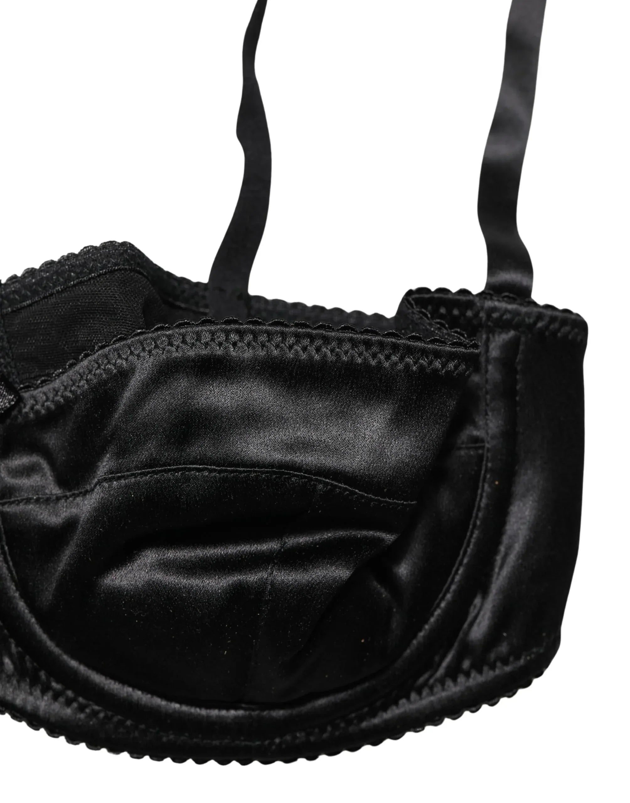 Dolce & Gabbana Black Semi-Pad Underwire Balconette Bra Underwear