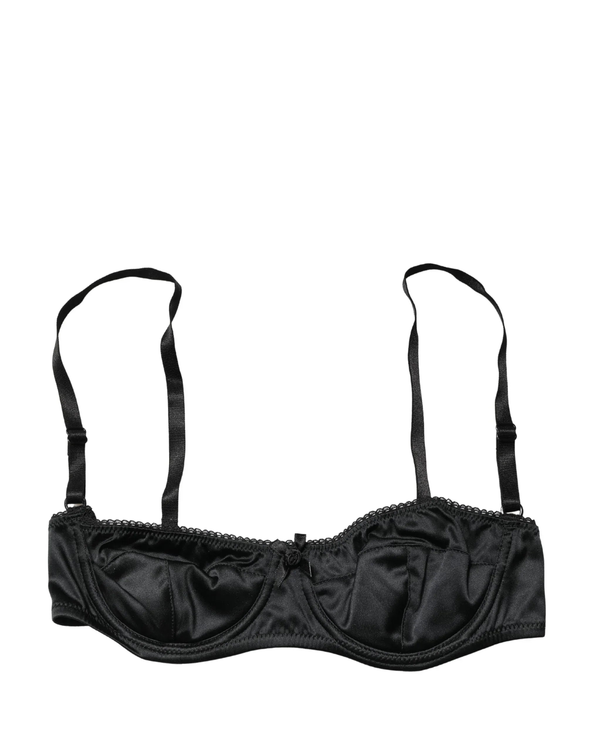 Dolce & Gabbana Black Semi-Pad Underwire Balconette Bra Underwear