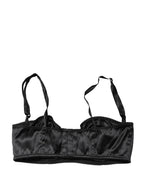 Dolce & Gabbana Black Semi-Pad Underwire Balconette Bra Underwear