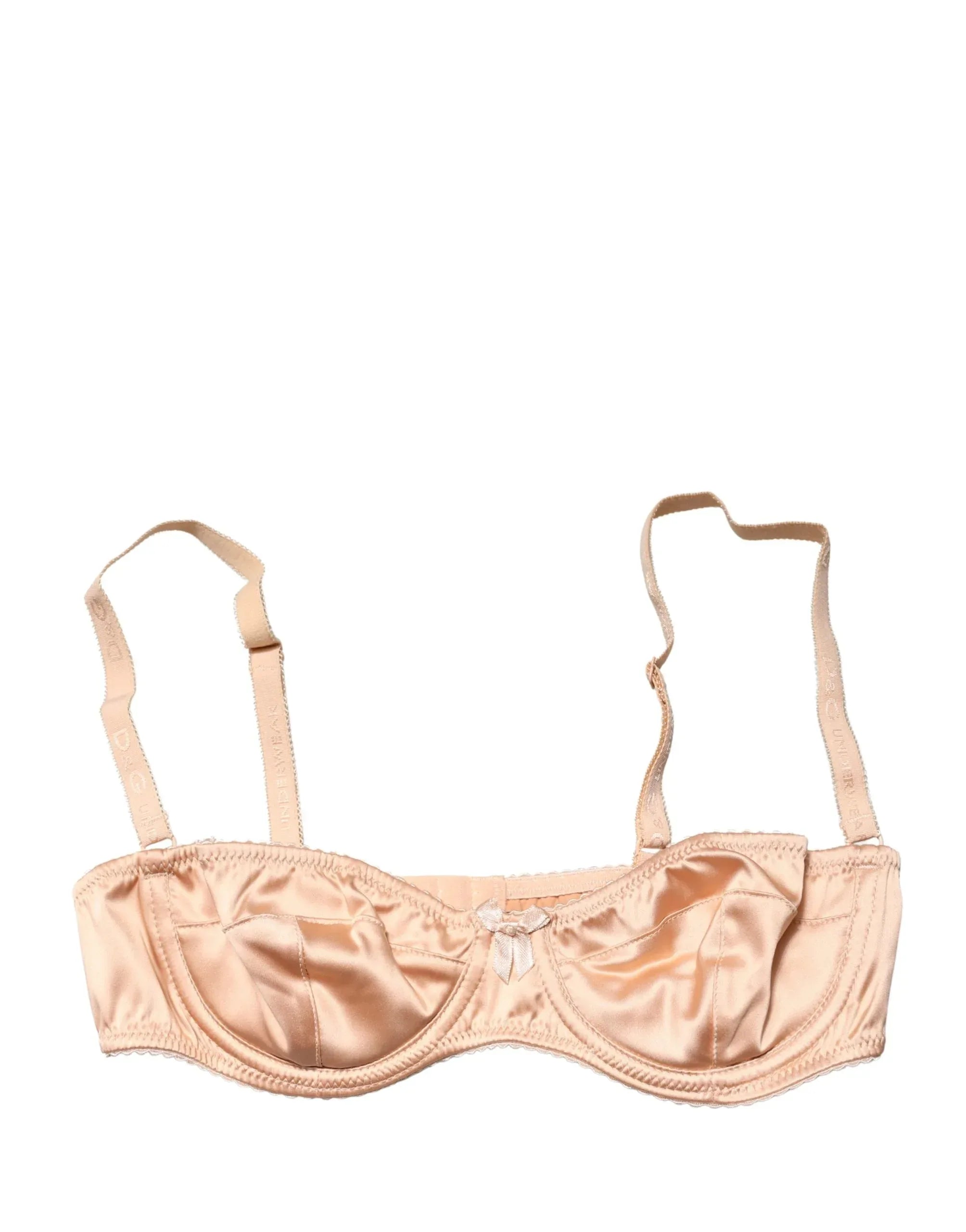 Dolce & Gabbana Beige Semi-Pad Underwire Balconette Bra Underwear