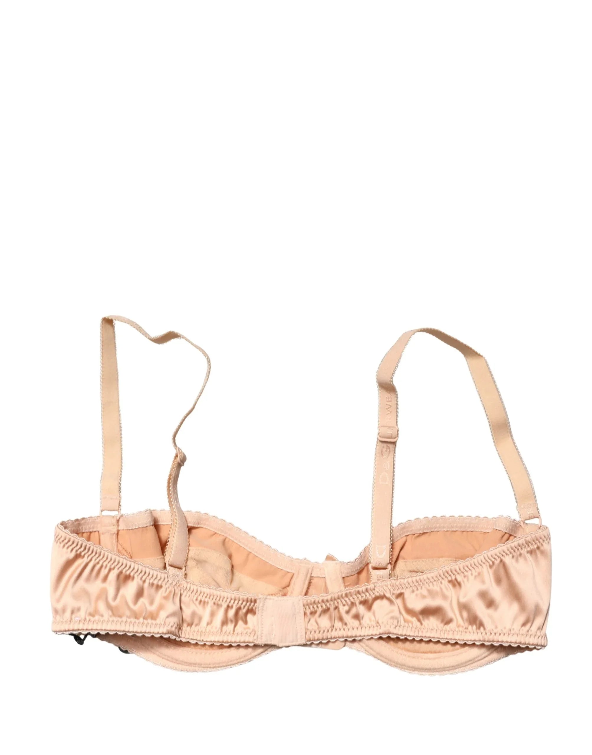 Dolce & Gabbana Beige Semi-Pad Underwire Balconette Bra Underwear