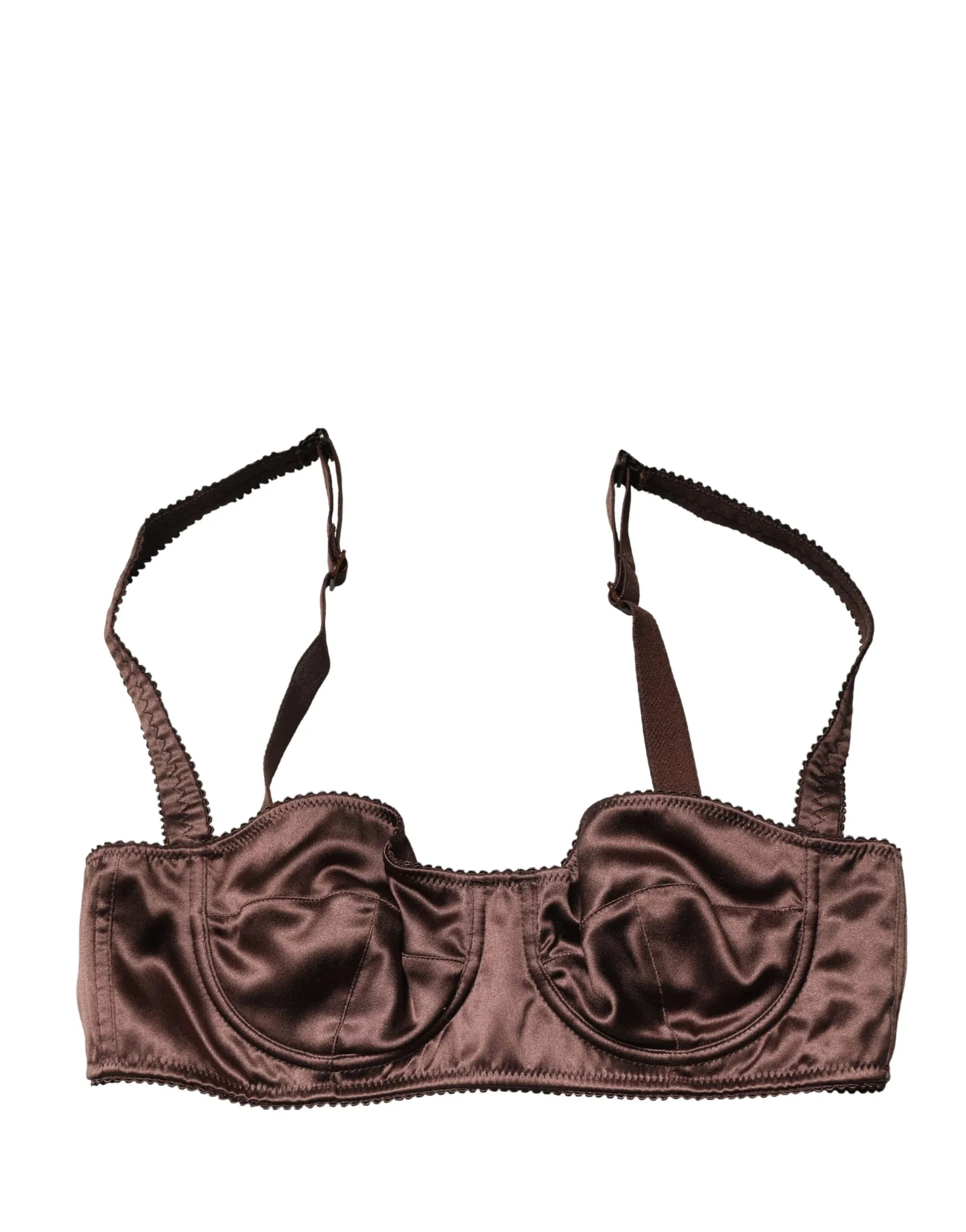 Dolce & Gabbana Brown Semi-Pad Underwire Balconette Underwear