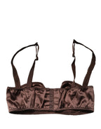 Dolce & Gabbana Brown Semi-Pad Underwire Balconette Underwear