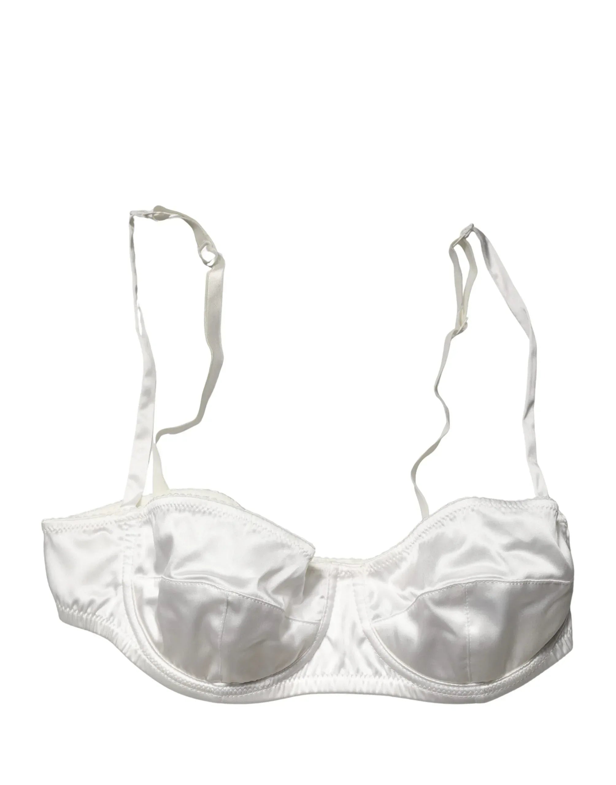 Dolce & Gabbana White Semi-Pad Underwire Balconette Underwear