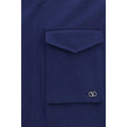 Valentino Blue Cotton Coat