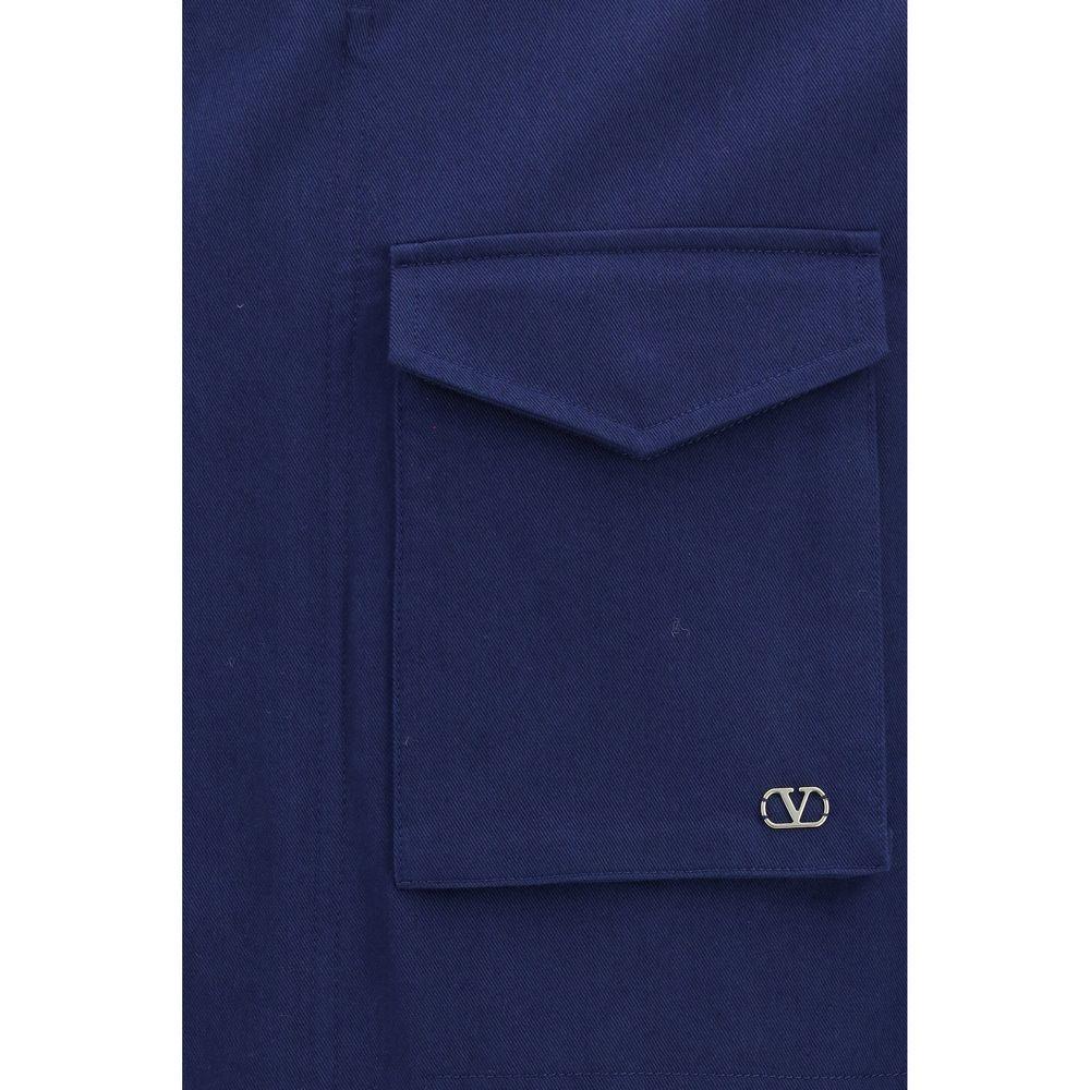 Valentino Blue Cotton Coat