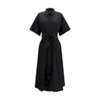 Ella Black Cotton Casual Dress