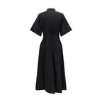 Ella Black Cotton Casual Dress