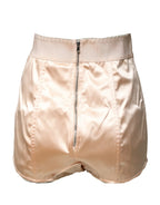 Dolce & Gabbana Beige Silk Blend High Waist Girdle Panty Underwear