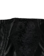 Dolce & Gabbana Black Silk Blend High Waist Girdle Panty Underwear