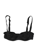 Dolce & Gabbana Black Semi-Pad Underwire Balconette Bra Underwear