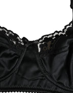 Dolce & Gabbana Black Semi-Pad Underwire Balconette Bra Underwear