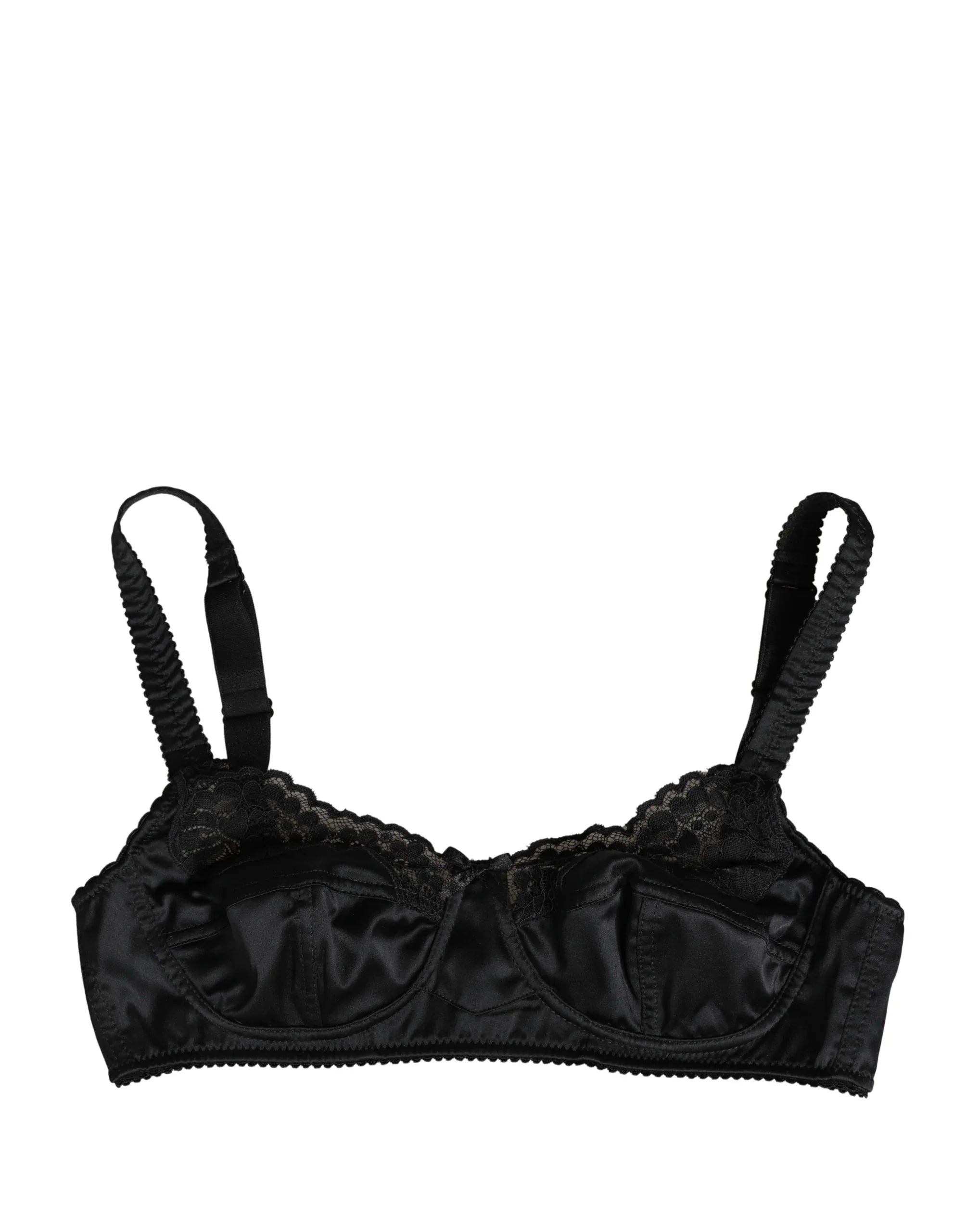 Dolce & Gabbana Black Semi-Pad Underwire Balconette Bra Underwear
