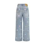 Fiorucci Blue Cotton Relaxed Fit Jeans