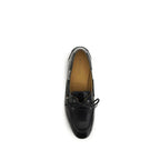 Bally Black Buffalo Leather Slip-On Loafers