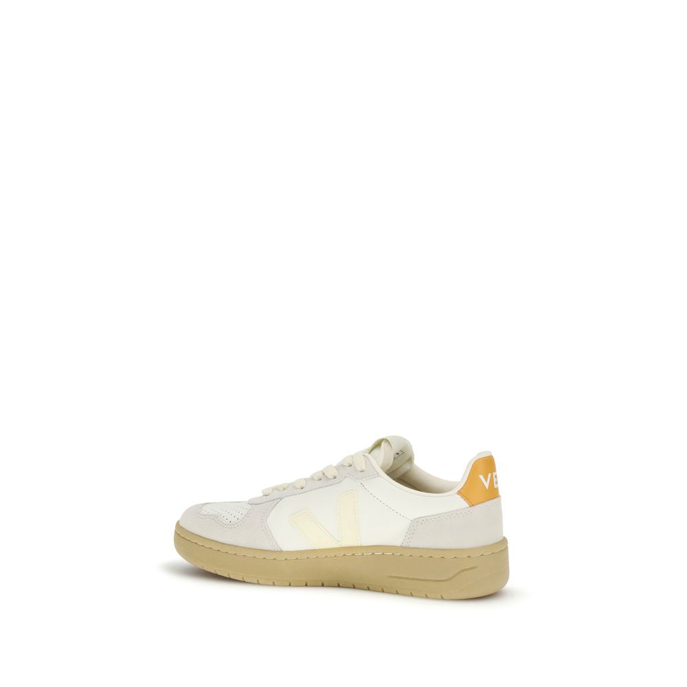 Veja White Calf Leather Bos Taurus Low Top Sneakers