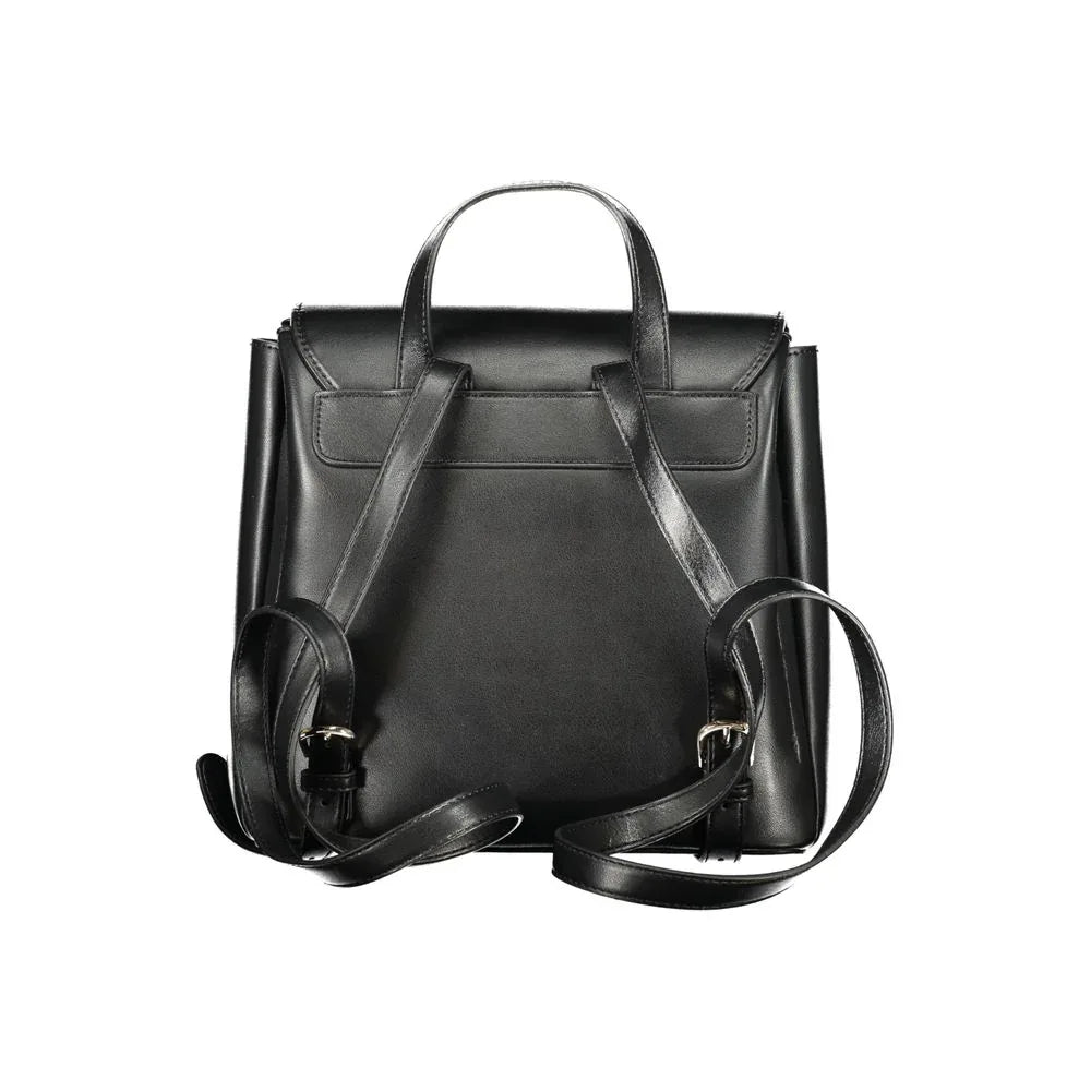 Mario Valentino Black Polyurethane Women's Backpack