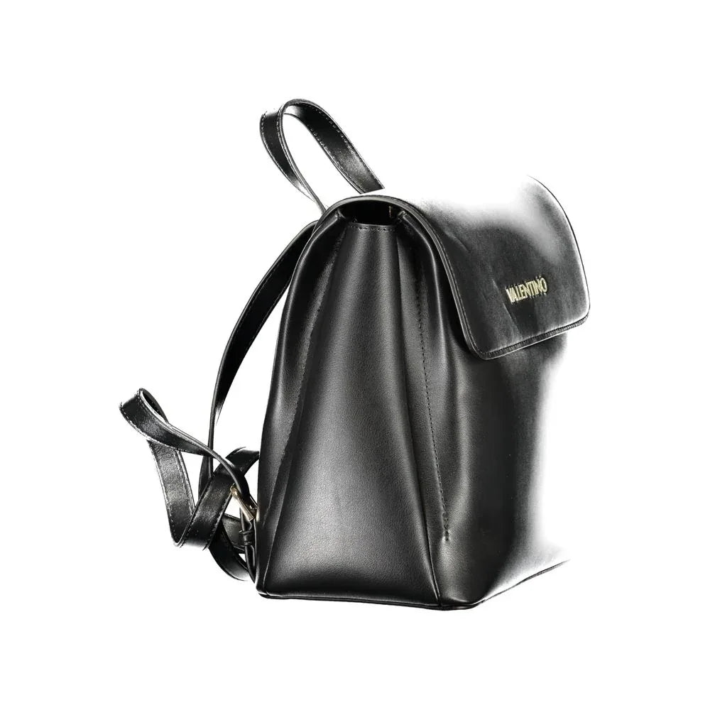 Mario Valentino Black Polyurethane Women's Backpack