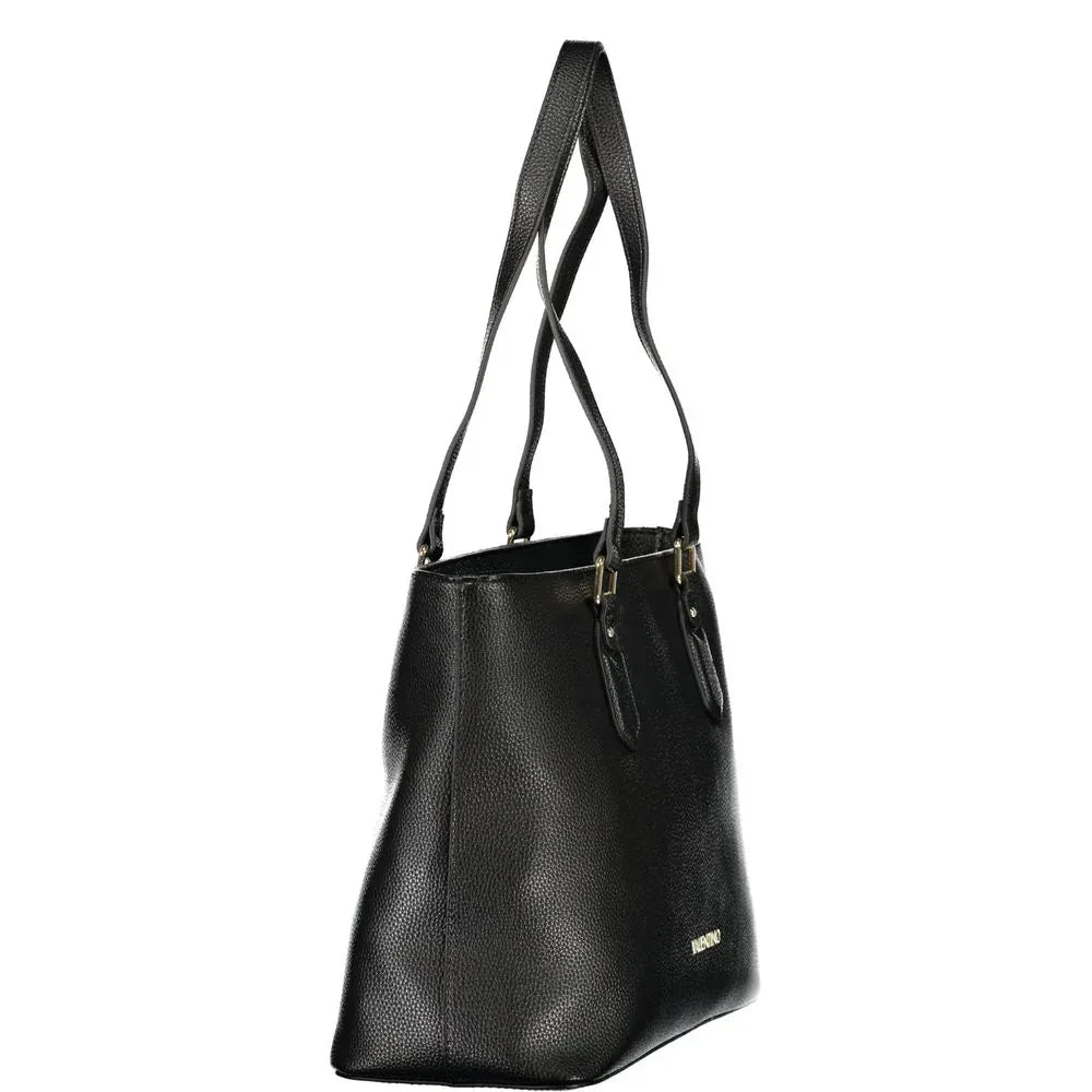 Mario Valentino Nero Poliuretano Womens Bag with Internal Pocket and Phone Spaces