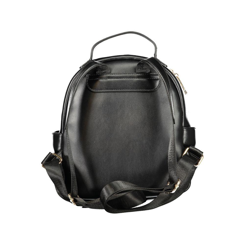 Mario Valentino Black Polyurethane Women's Backpack