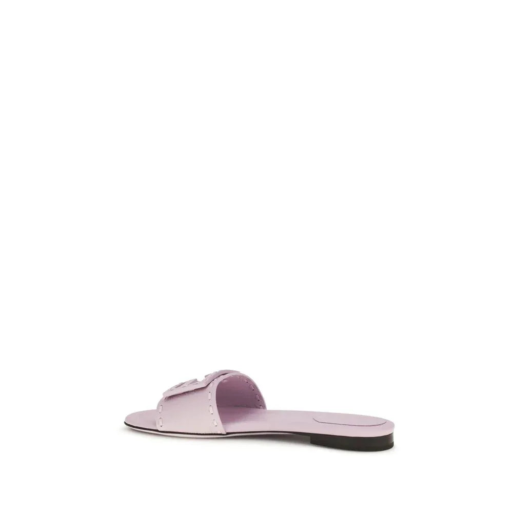 Fendi Multicolor Calf Leather Bos Taurus Flat Sandals