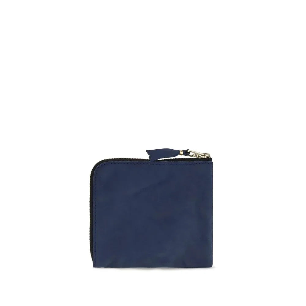 Comme Des Garçons Blue Calf Leather Bos Taurus Wallet