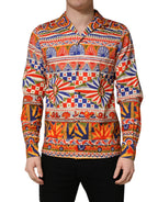 Dolce & Gabbana Multicolor Sicilian Carretto Twill Cotton Men Shirt