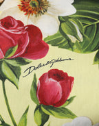 Dolce & Gabbana Multicolor Floral Animal Print Collared Shirt