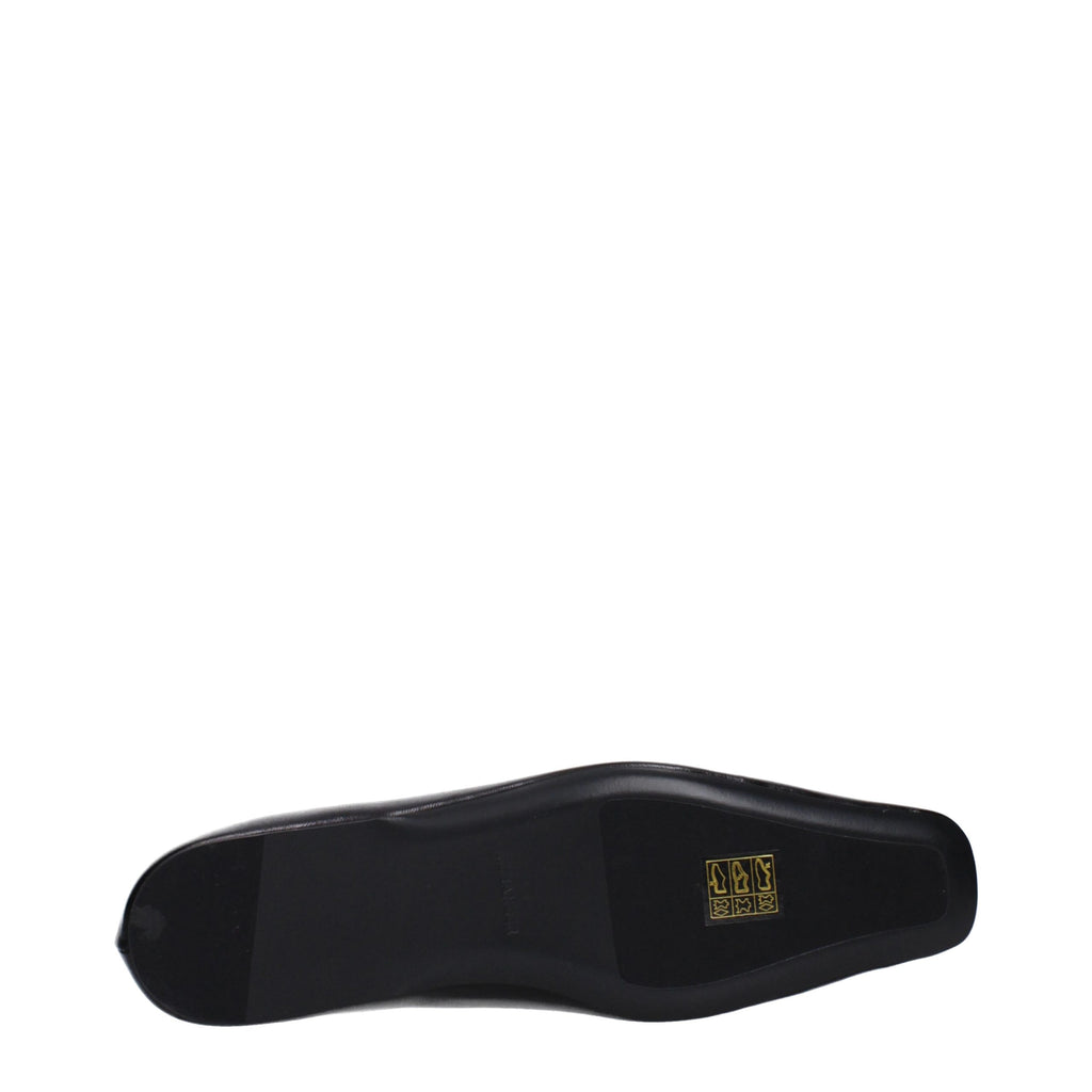 Jil Sander Black Leather Ballet Flats