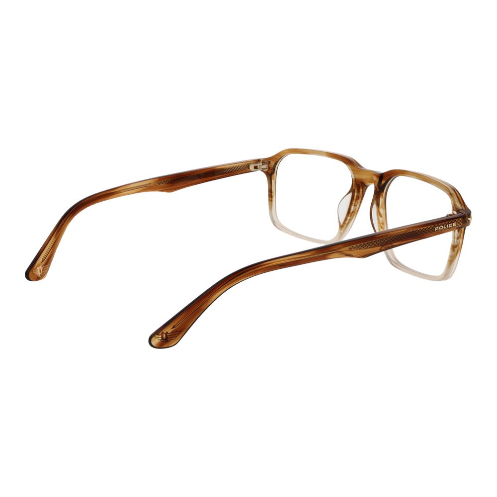 Police Brown Cellulose Acetate Glasses (Frames)