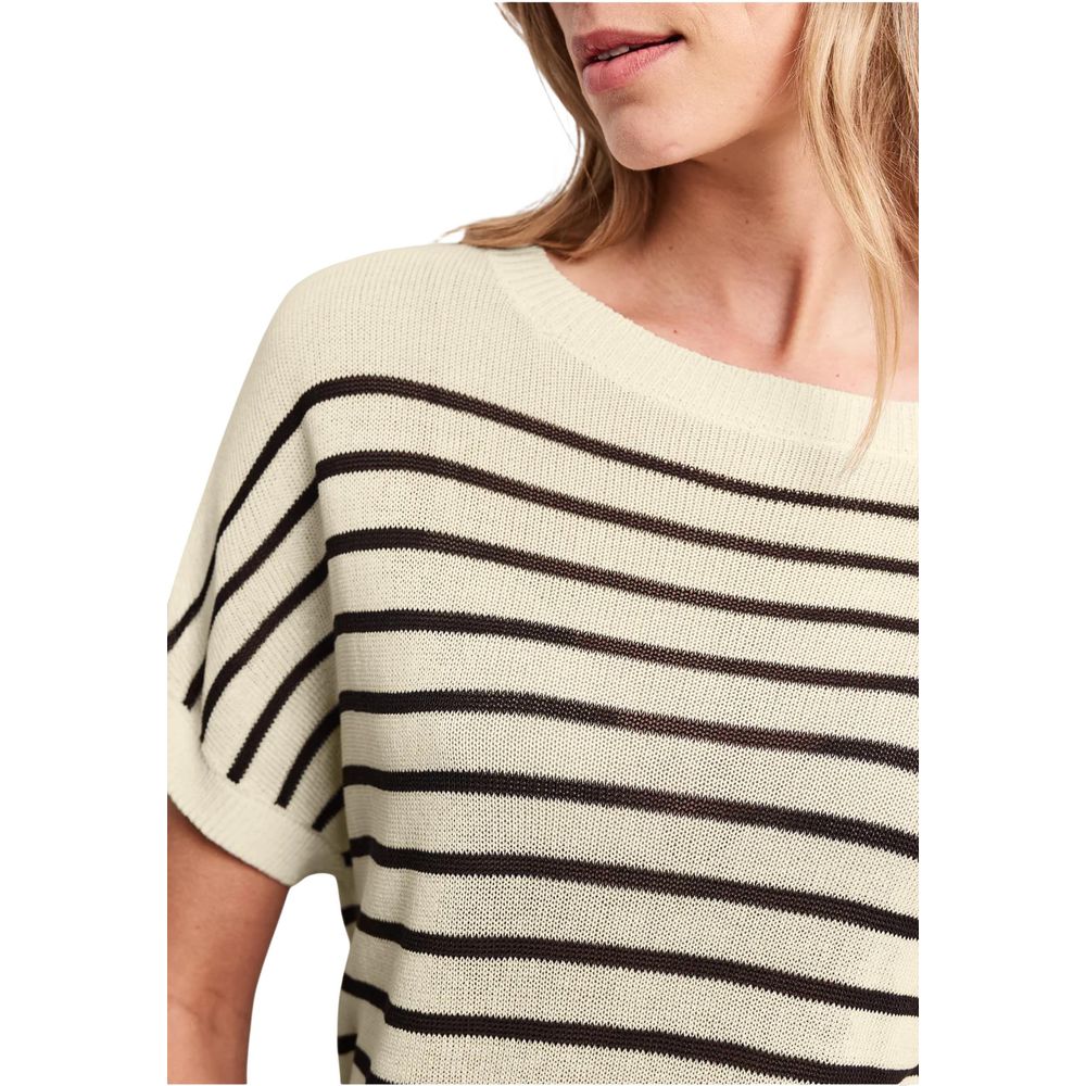 Street One Beige Viscose Sleeveles Sweater