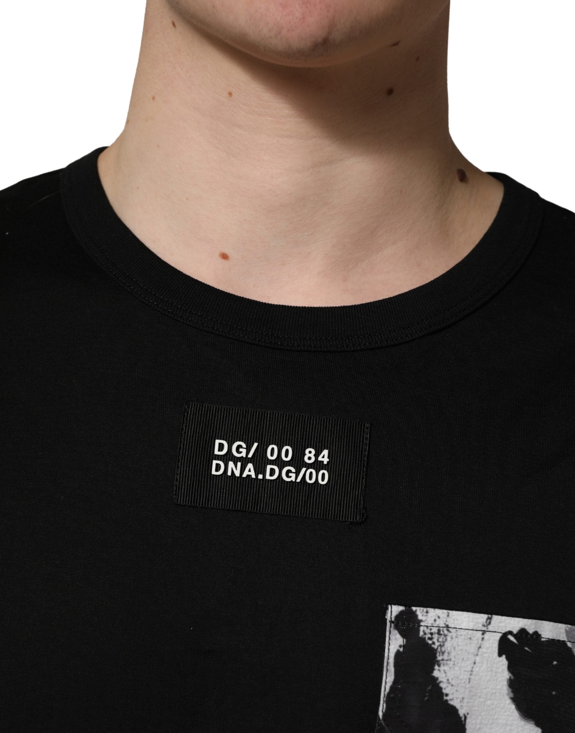 Dolce & Gabbana Black Camouflage Pocket Oversized T-shirt