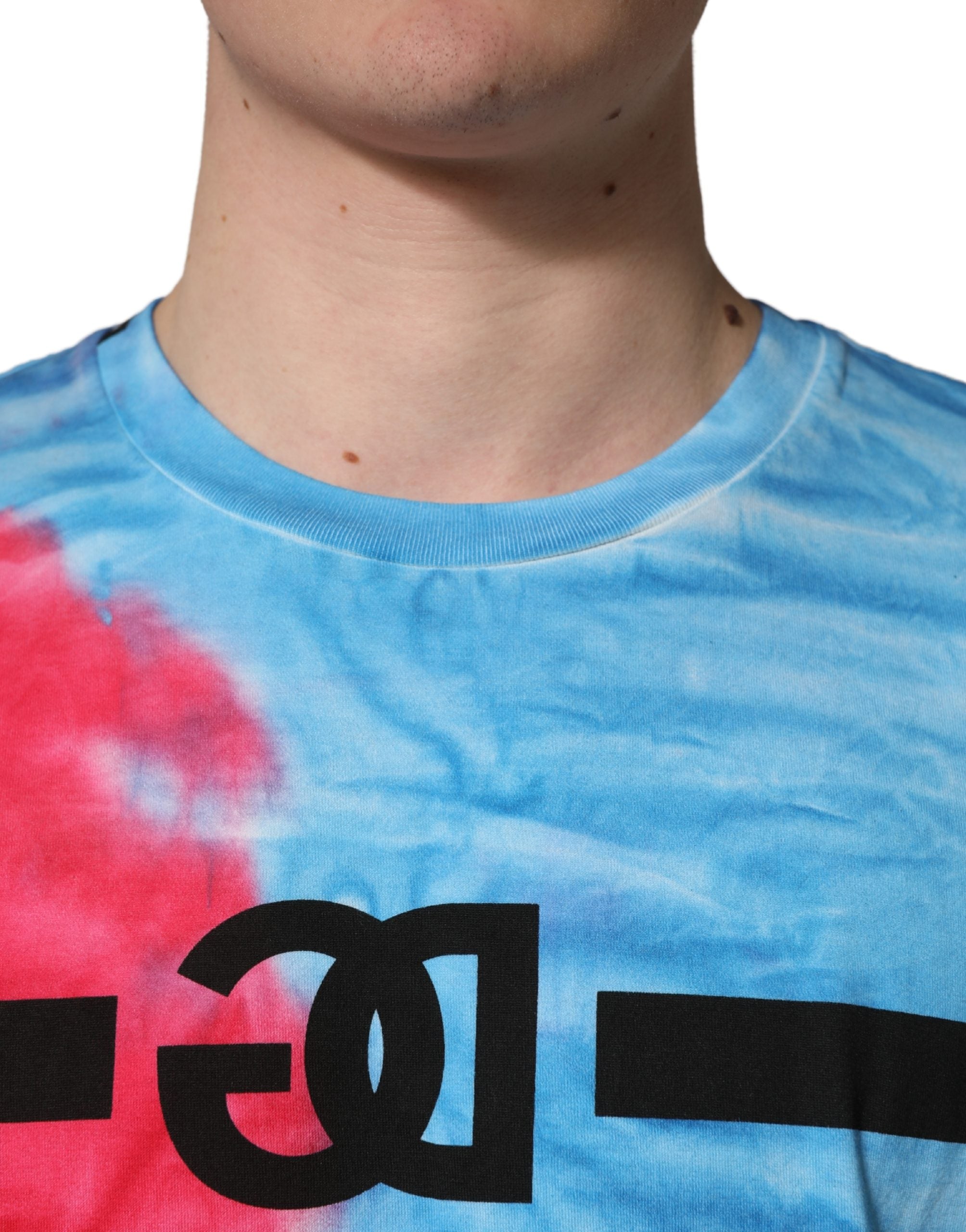 Dolce & Gabbana Multicolor Tie Dye Cotton Sleeveless T-shirt