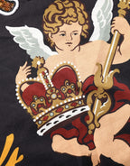Dolce & Gabbana Black Angel Print Cotton Crew Neck T-shirt