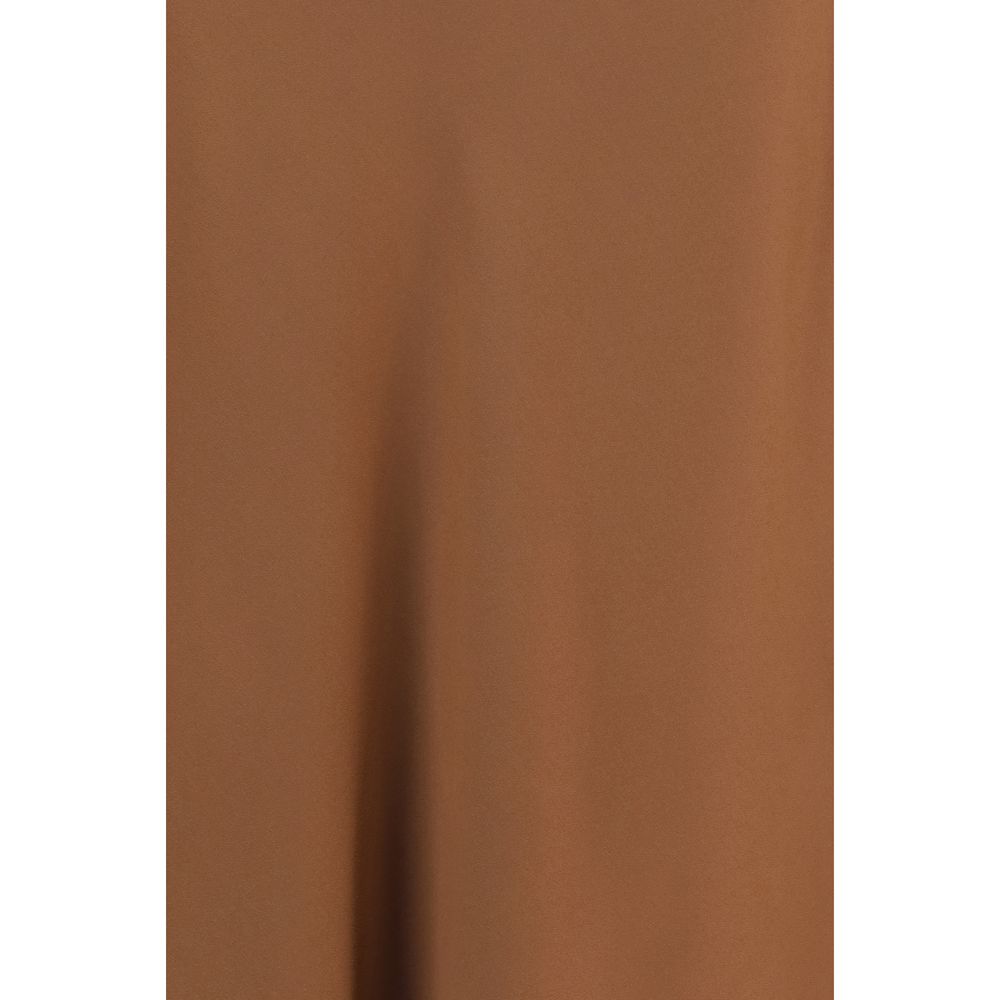 Brunello Cucinelli Brown Acetate Midi Skirt