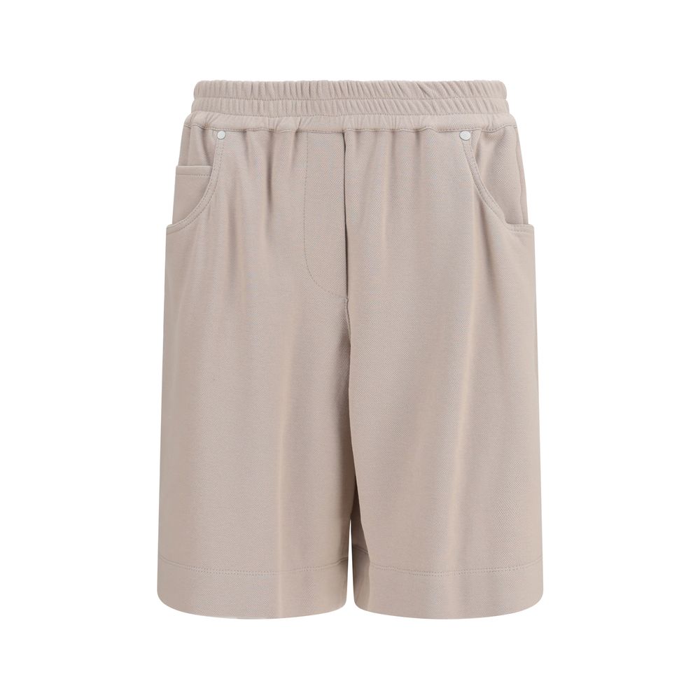 Brunello Cucinelli Beige Cotton Bermuda Shorts